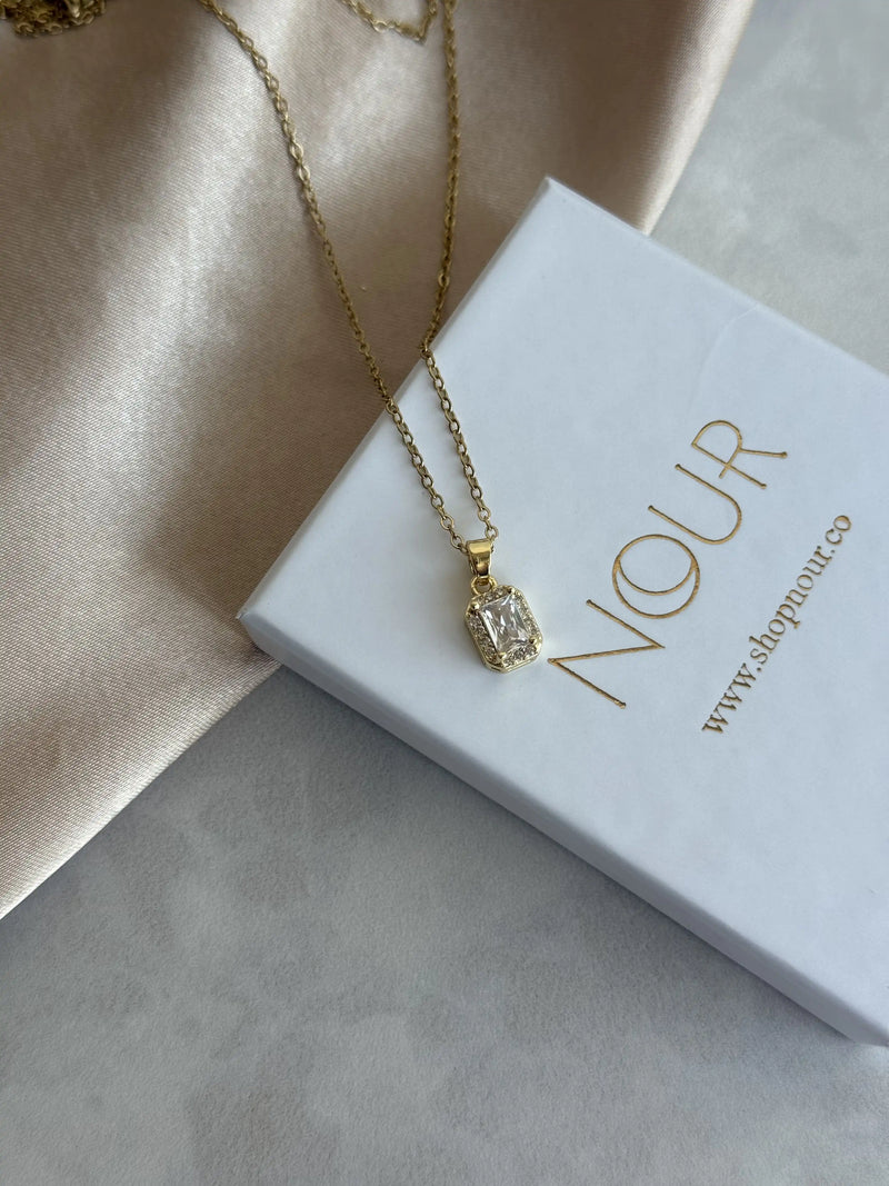 Baguette Stone Necklace