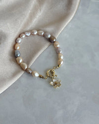 Pink Pearl Lotus Bracelet - thumbnail 4