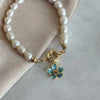 Pearl Blue Lotus Bracelet