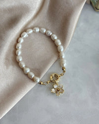 White Lotus Pearl Bracelet - thumbnail 1