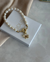 White Lotus Pearl Bracelet - thumbnail 3
