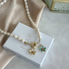Lotus Flower Pearl Necklace