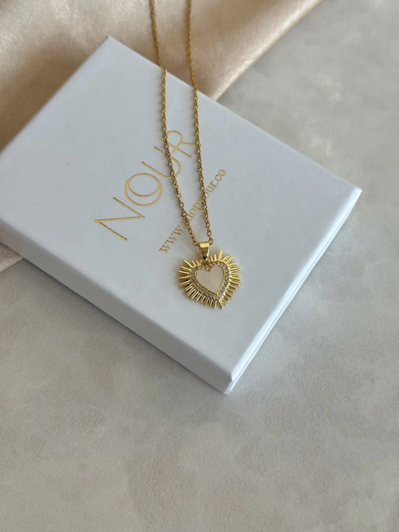 Mother-of-Pearl Heart Necklace