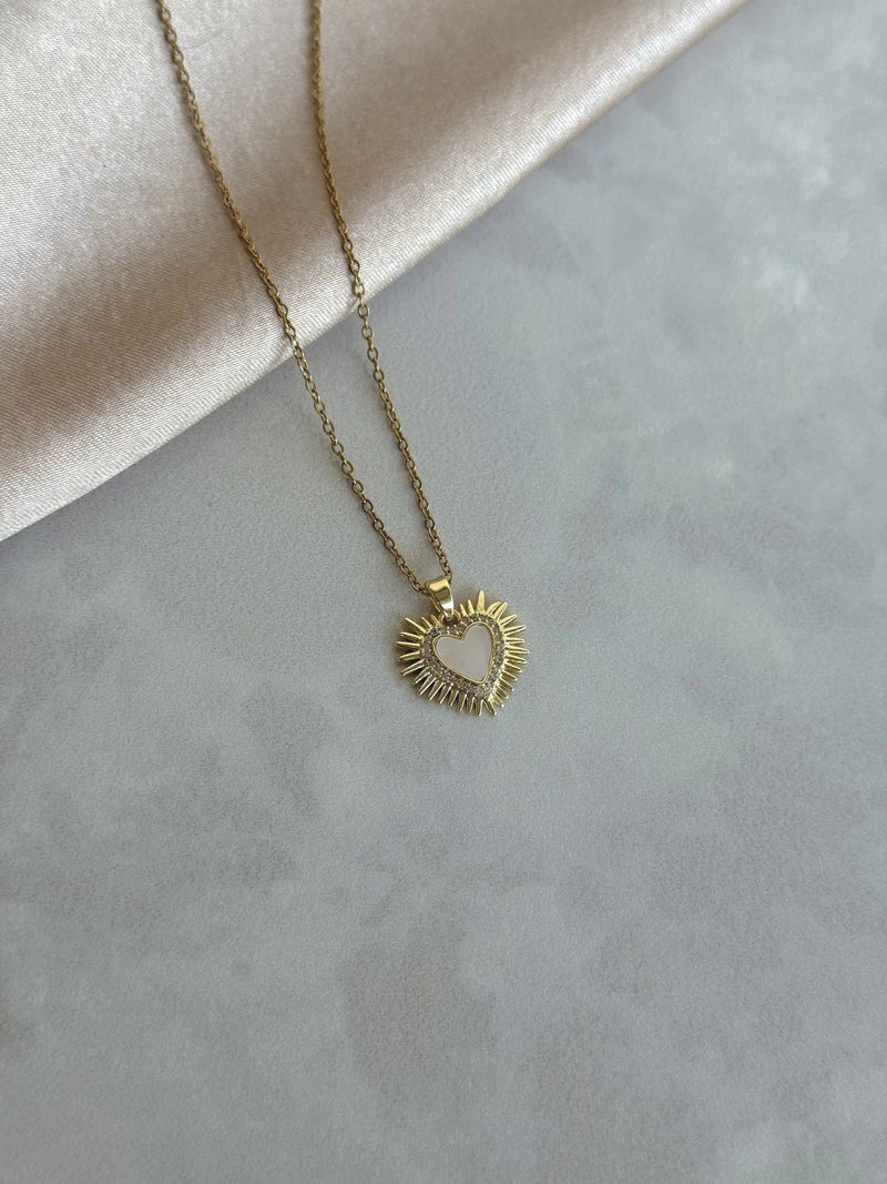 Mother-of-Pearl Heart Necklace