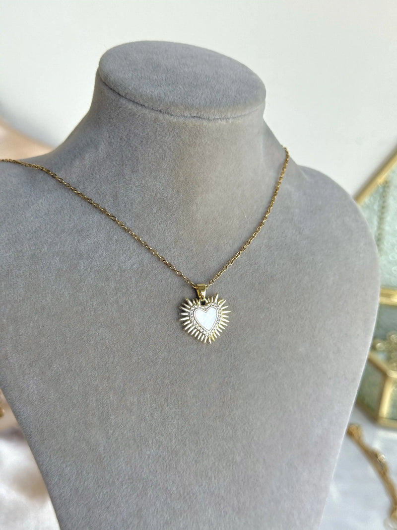 Mother-of-Pearl Heart Necklace
