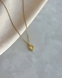 Mother-of-Pearl Tiny Heart Necklace - thumbnail 2