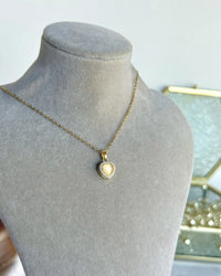 Mother-of-Pearl Tiny Heart Necklace - thumbnail 3