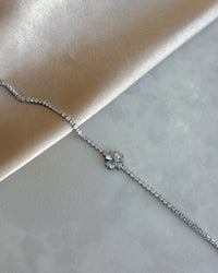 Steel Silver Clover Tennis Bracelet - thumbnail 1