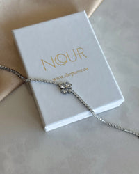 Steel Silver Clover Tennis Bracelet - thumbnail 2
