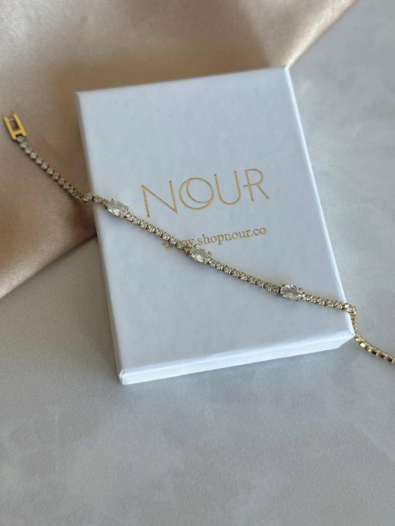 Steel Oval Tennis Bracelet