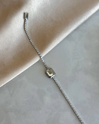 Steel Silver Baguette Tennis Bracelet - thumbnail 2