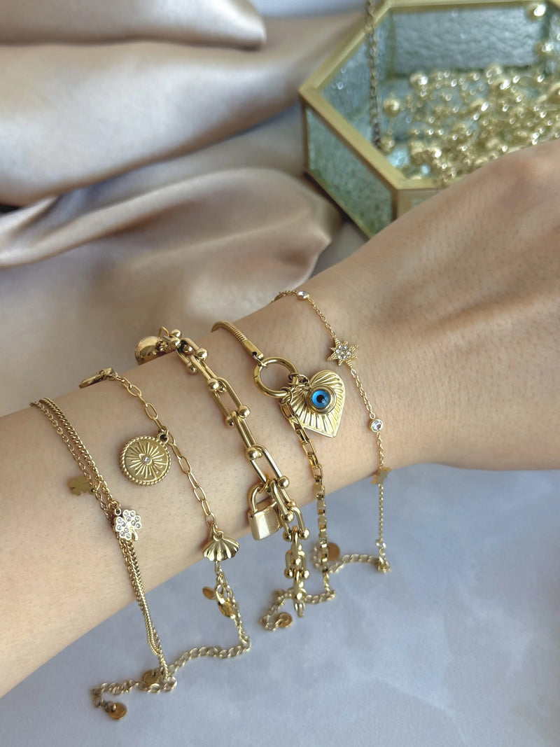 Steel Sea Charm Bracelet