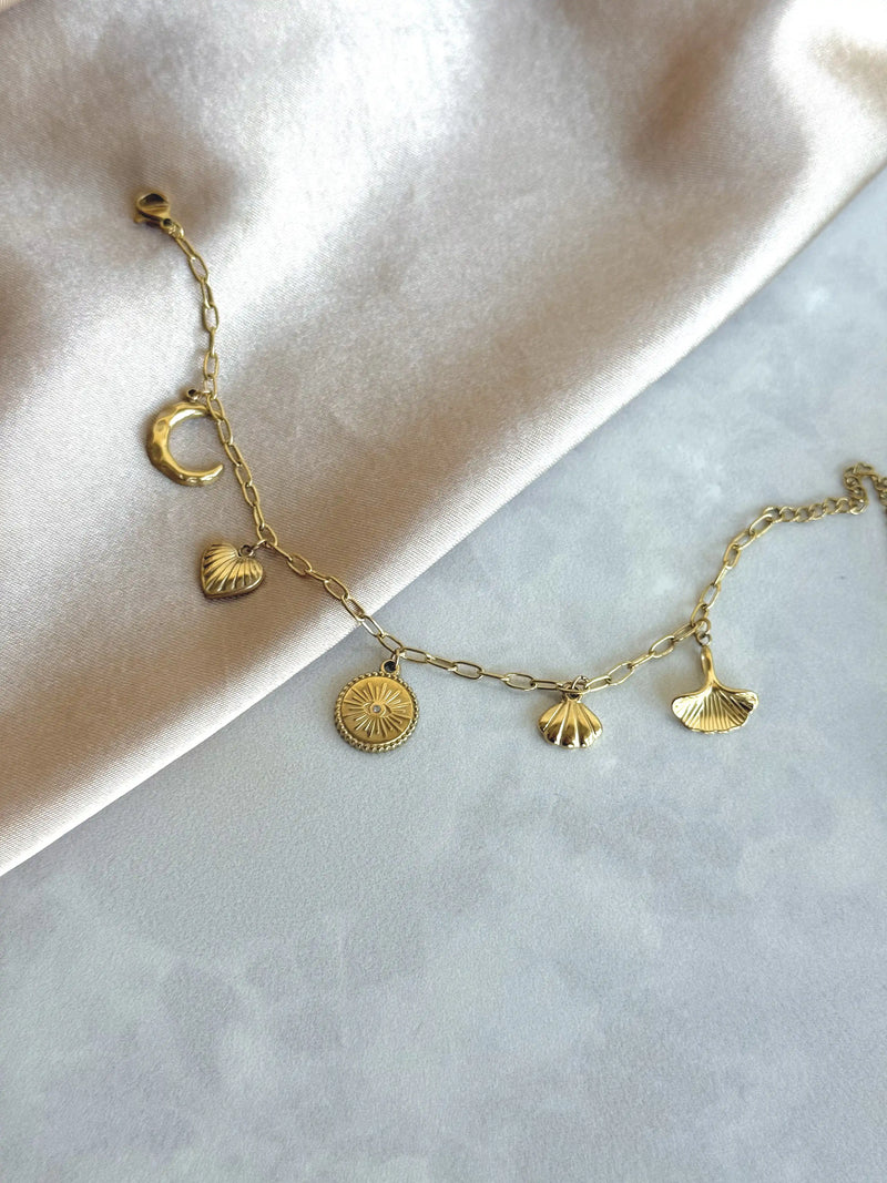 Steel Sea Charm Bracelet