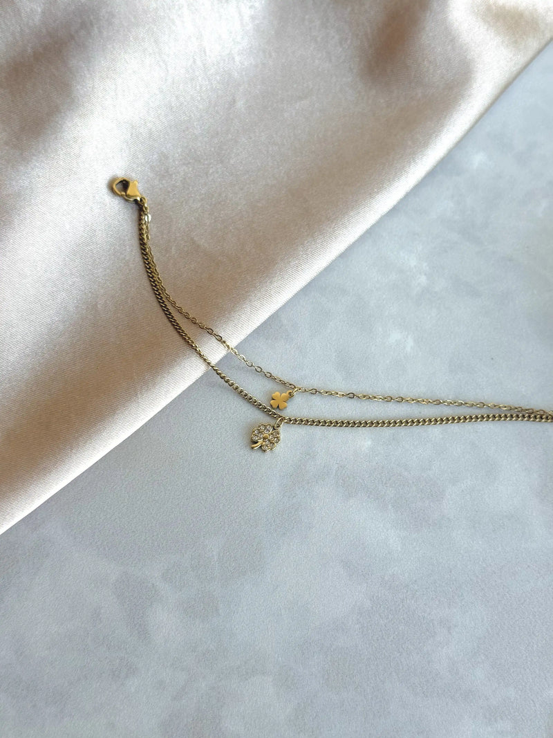 Steel Double Clover Bracelet