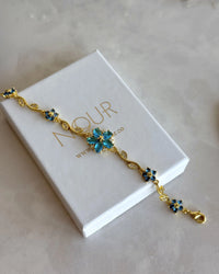 Blue Flower Bracelet Bella Series - thumbnail 3