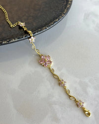 Pink Flower Bracelet Bella Series - thumbnail 1