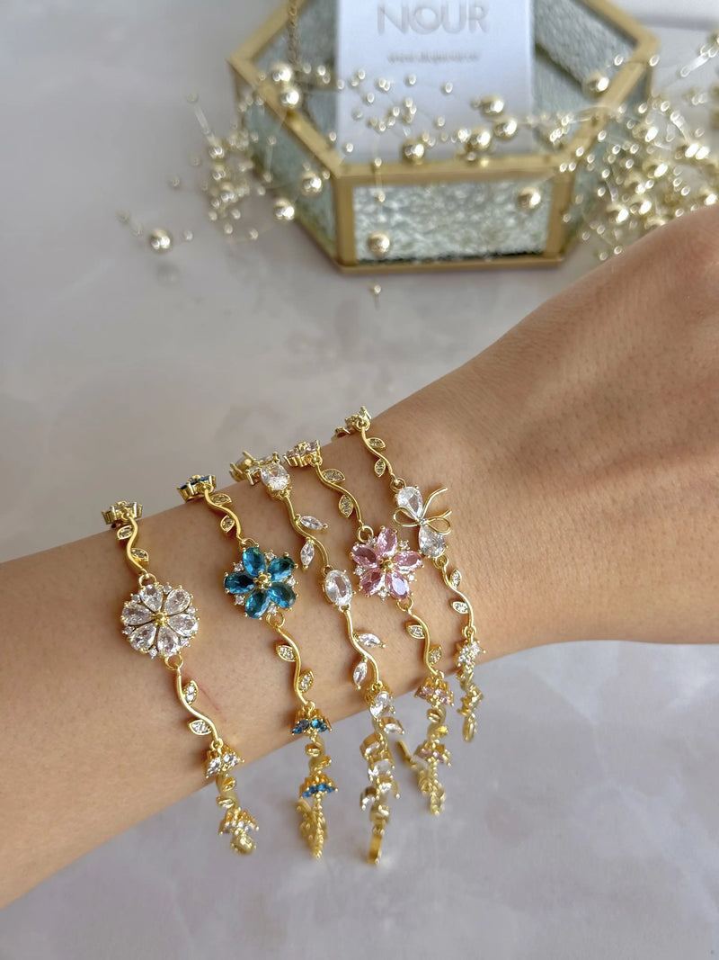 Ribbon Flower Bracelet Bella Series