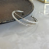 Silver Double Bracelet with Stones Bella Series