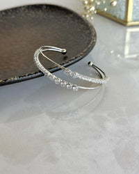 Silver Double Bracelet with Stones Bella Series - thumbnail 1