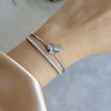 Silver Butterfly Double Bracelet Bella Series