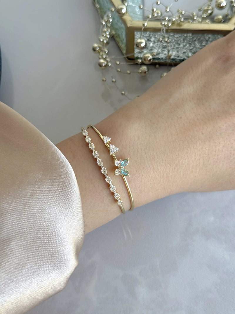 Blue Butterfly Double Bracelet Bella Series