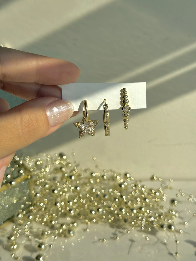 Set of 2 Earrings, 14K Series