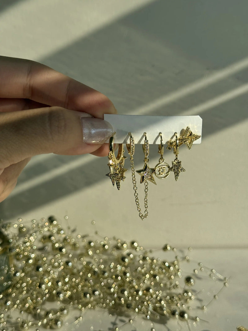 Set of 3 Earrings, 14K Series