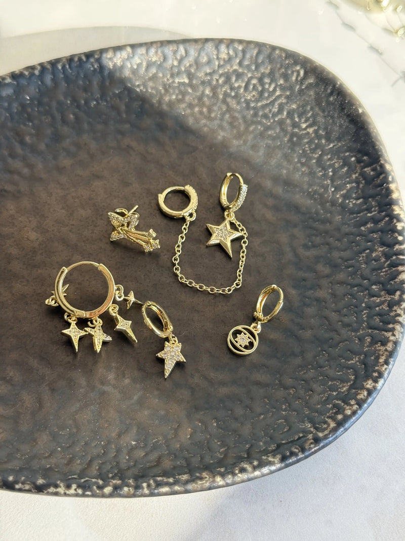 Set of 3 Earrings, 14K Series
