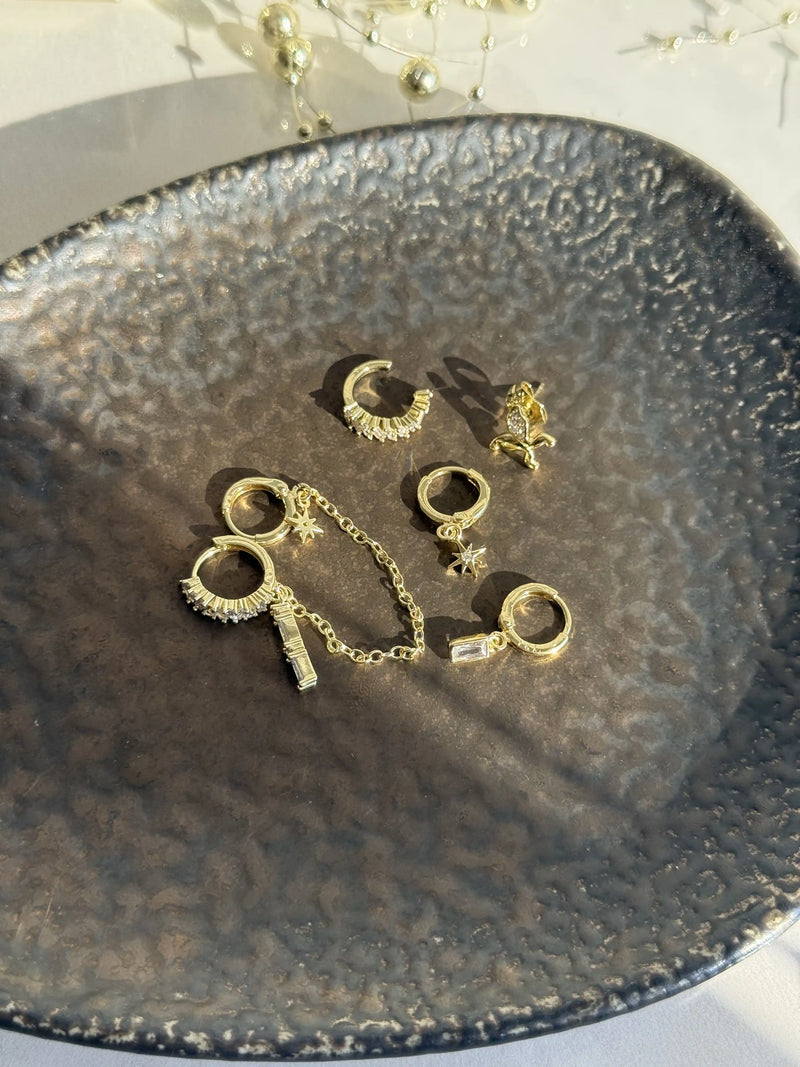 Set of 6 Earrings, 14K Series
