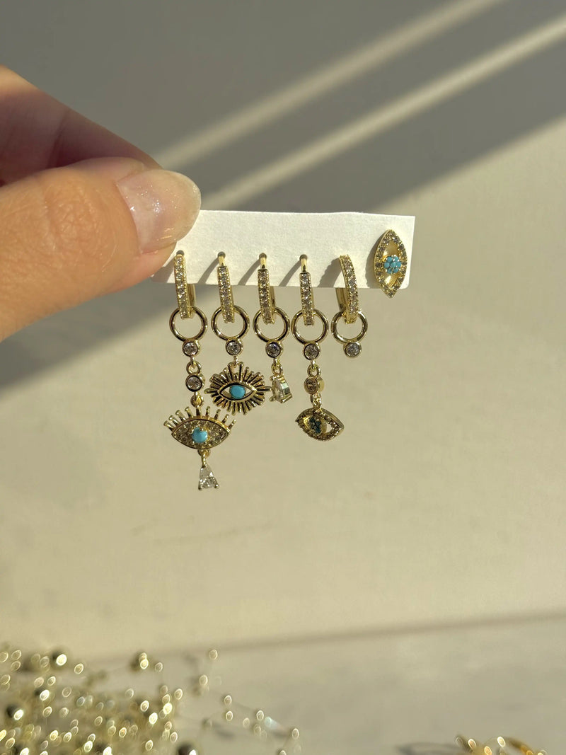 Set of Earrings, 7-Piece 14K Series