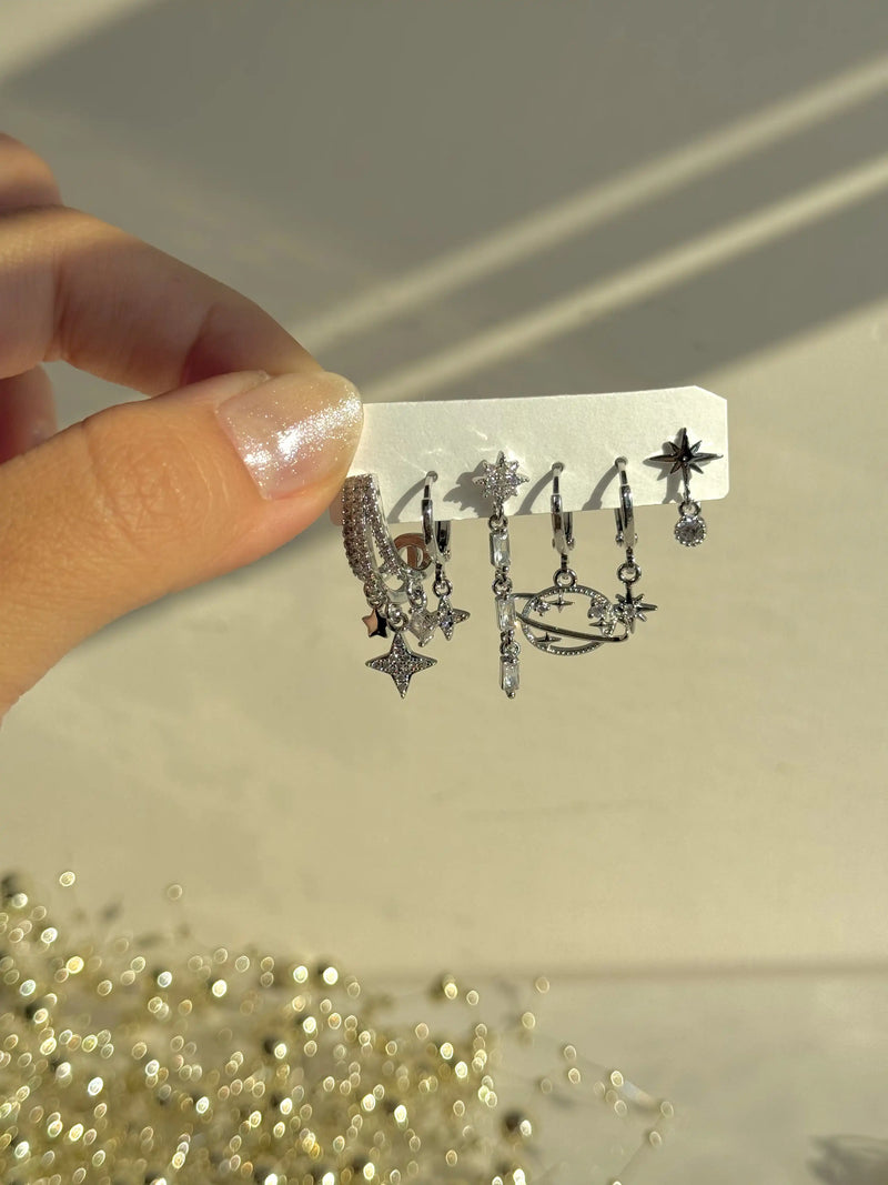 Set of Earrings, 8-piece, 14K Series
