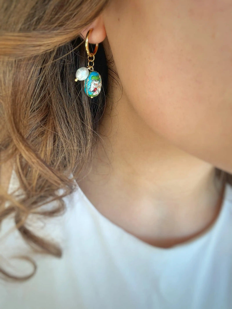 Antique Pearl Bead Earrings