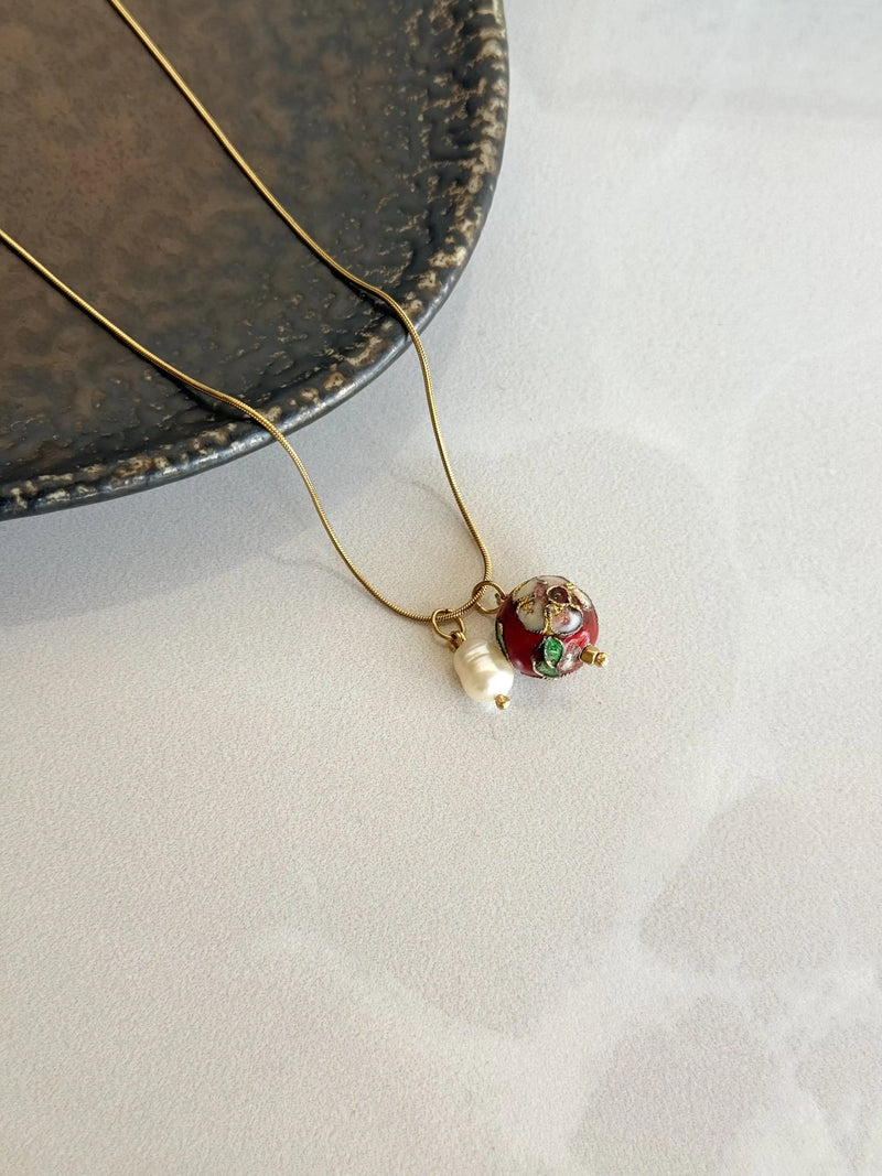 Antique Pearl Bead Necklace