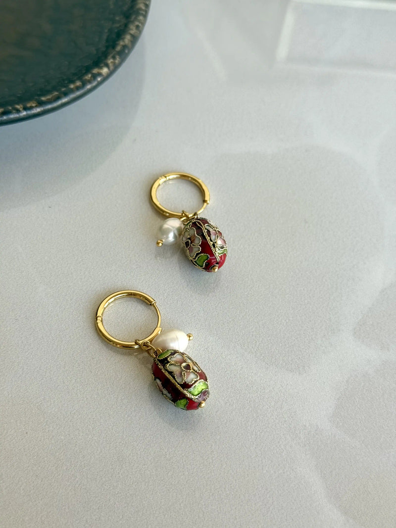 Antique Pearl Bead Earrings