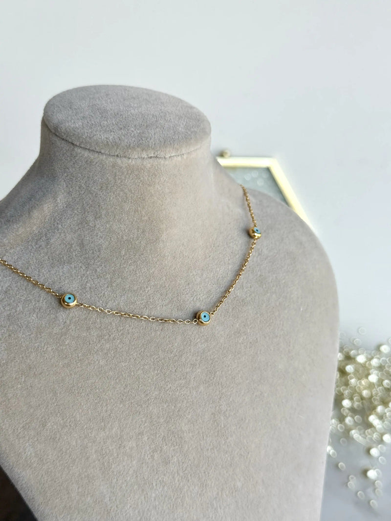 Steel Evil Eye Necklace