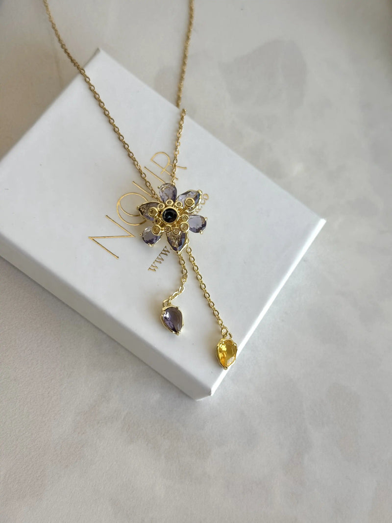 Flower Dangle Necklace Bella Series