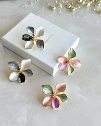 Enamel Flower Earrings - thumbnail 1