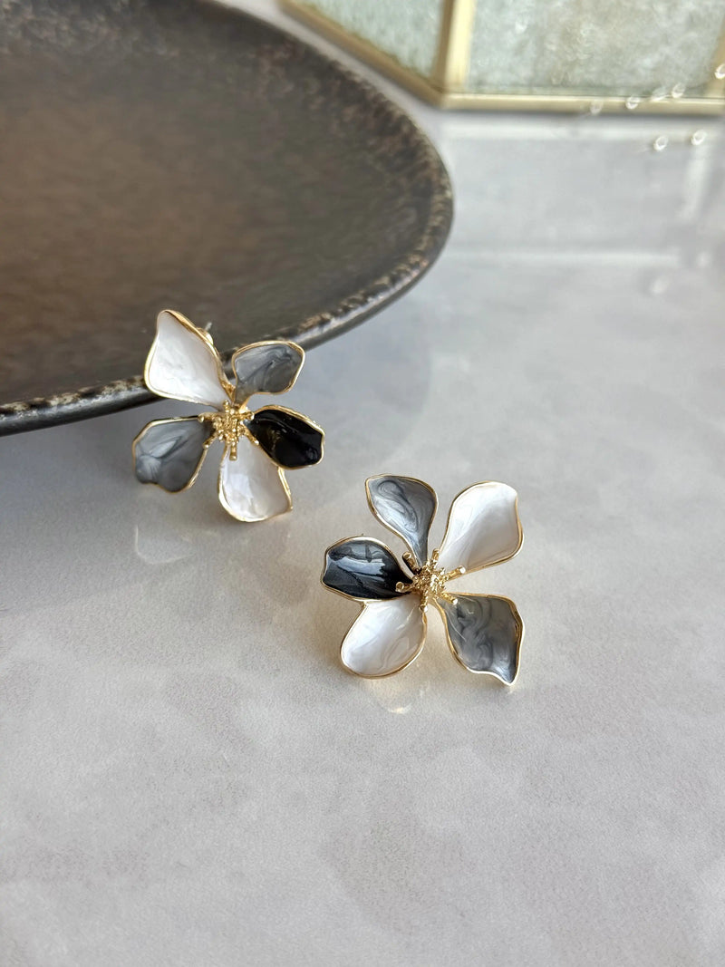Enamel Flower Earrings