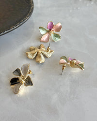 Enamel Flower Earrings - thumbnail 5