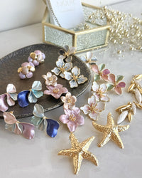Enamel Flower Earrings - thumbnail 4