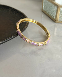Stone-studded Enamel Cuff Bracelets - thumbnail 5