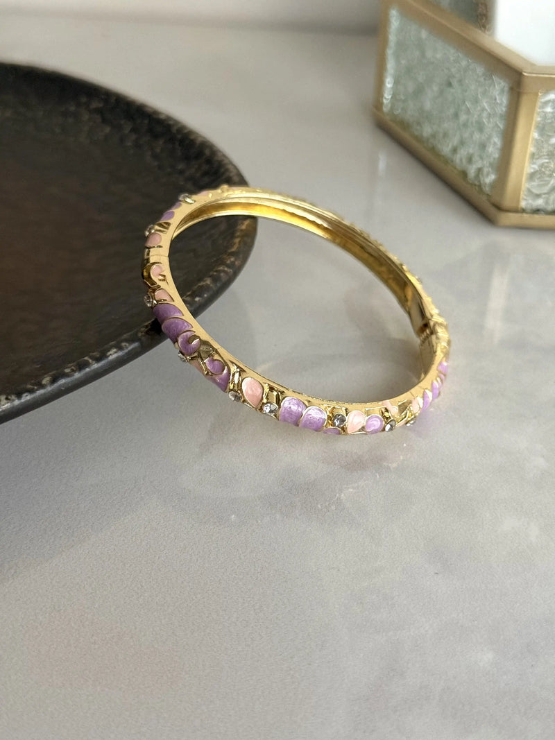 Stone-studded Enamel Cuff Bracelets