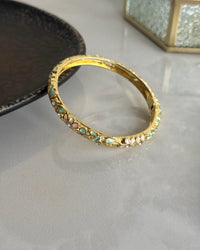 Stone-studded Enamel Cuff Bracelets - thumbnail 4