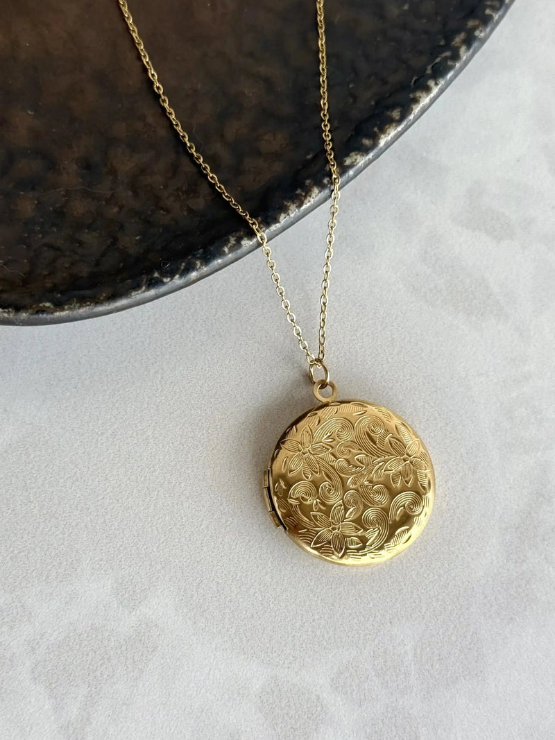 Steel Flower Round Medallion