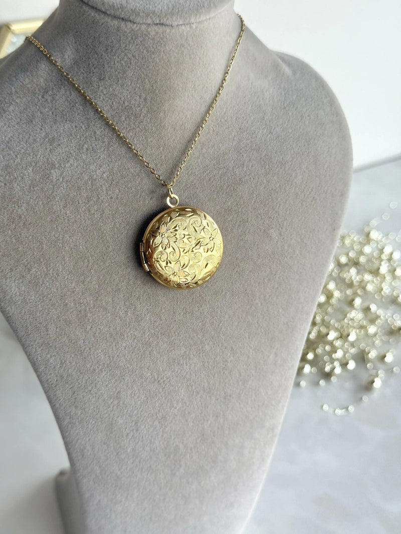 Steel Flower Round Medallion