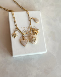 White Star Charm Locket Necklace - thumbnail 2