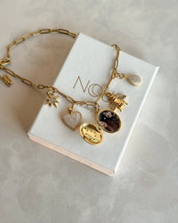 White Star Charm Locket Necklace - thumbnail 3