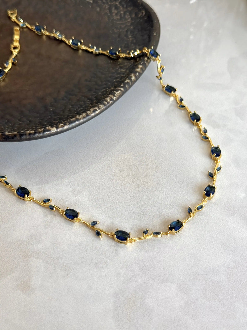 Sapphire Vine Necklace Bella Series