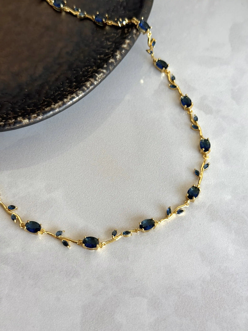 Sapphire Vine Necklace Bella Series