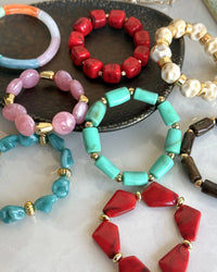 Turquoise Asymmetrical Bead Bracelet - thumbnail 3